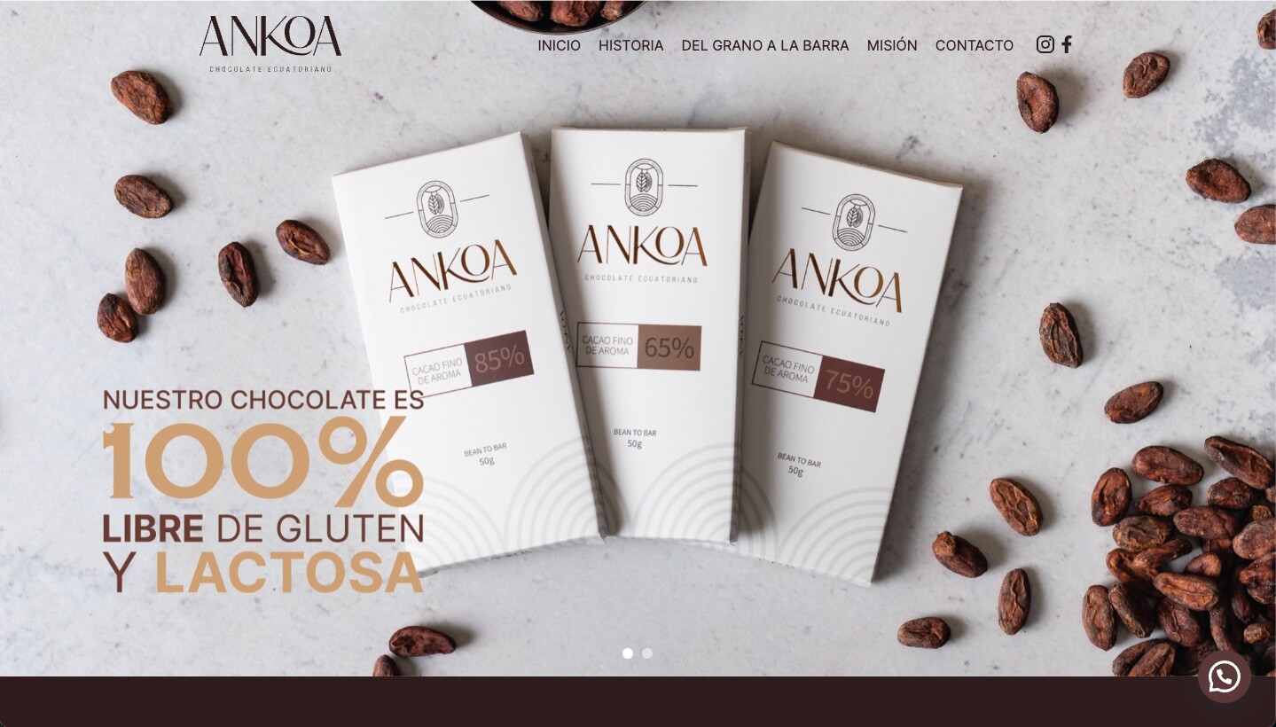 Ankoa Chocolate website picture