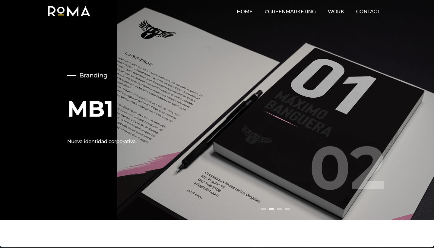 Roma Creative Agency website